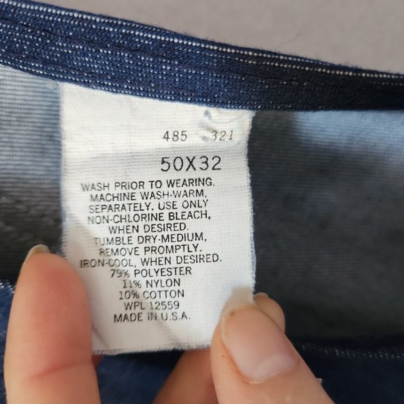 Vintage Montgomery Ward Blue Denim Work Overalls Bib Made in USA - Picture 7 of 9